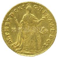 1752KB Dukát Au "Mária Terézia / Madonna" Körmöcbánya (3.46g) T:II-,III /  Hungary 1752KB Ducat Au "Maria Theresia / Madonna" Kremnitz (3.46g) C:VF,F Huszár: 1652., Unger III: 1213a.