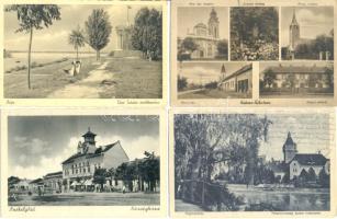 10 db régi városképes lap, magyarországi városokkal, köztük egy határon túlival (Székelyhíd)