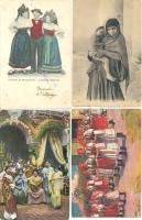 4 db régi motívumlap, folklór tematika