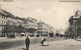 Warsaw Krakowskie-Przedmiescie, trams