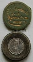 1896. 1K Ag "Millenium" jó állapotban lévő eredeti "Milleniumi Koronaérem - 1896"...