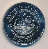 Libéria 2001. 10$ "Szabadság pillanatai-Marathóni csata i.e. 490" multicolor T:PP tanúsítvánnyal Liberia 2001. 10 Dollars "Moments of Freedom-Battle of marathon 490 BC" multicolor C:PP with certificate