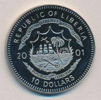 Libéria 2001. 10$ "Szabadság pillanatai-Az utolsó idián szabadságharc 1876." multicolor T:PP tanúsítvánnyal Liberia 2001. 10 Dollars "Moments of Freedom-Sitting Bull 1876." multicolor C:PP with certificate
