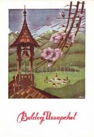 Hungarian folklore, greeting card s: Bozó
