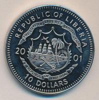 Libéria 2001. 10$ "Szabadság pillanatai-A második világháború vége 1945." multicolor T:PP tanúsítvánnyal Liberia 2001. 10 Dollars "Moments of Freedom-The end of the World War II." multicolor C:PP with certificate
