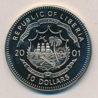 Libéria 2001. 10$ "Szabadság pillanatai-Alekszander Szolzsenyicin 1953." multicolor T:PP tanúsítvánnyal Liberia 2001. 10 Dollars "Moments of Freedom-Solzhenitsyn leaves the gulag 1953.." multicolor C:PP with certificate