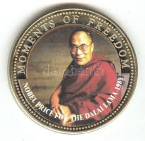Libéria 2001. 10$ "Szabadság pillanatai-A Nobel-díjas Dalai Lama 1989." multicolor T:PP tanúsítvánnyal Liberia 2001. 10 Dollars "Moments of Freedom-Nobel Price for the Dalai Lama 1989." multicolor C:PP with certificate