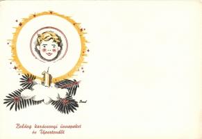 Hungarian christmas card s: Bozó