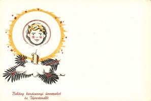 Hungarian christmas card s: Bozó