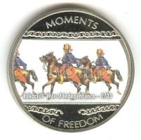 Libéria 2004. 10$ "Szabadság pillanatai-Rákóczi szabadságharc 1703." multicolor T:PP tanúsítvánnyal Liberia 2004. 10 Dollars "Moments of Freedom-Rakoczi's War of Independence 1703." multicolor C:PP with certificate