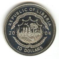 Libéria 2004. 10$ "Szabadság pillanatai-Tienanmen tér 1989." multicolor T:PP tanúsítvánnya...