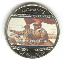 Libéria 2004. 10$ "Szabadság pillanatai-A sztálingrádi csata 1943." multicolor T:PP tanúsítvánnyal Liberia 2004. 10 Dollars "Moments of Freedom-The siege of Stalingrad 1943." multicolor C:PP with certificate
