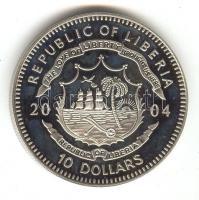 Libéria 2004. 10$ "Szabadság pillanatai-Ember a holdon 1969." multicolor T:PP 
Liberia 200...