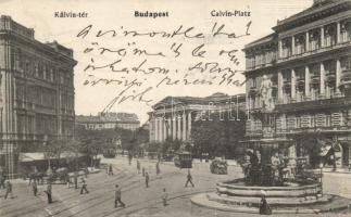 Budapest VIII. Kálvin tér, villamos (EB)