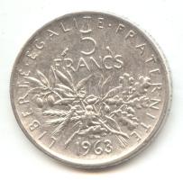 Franciaország 1963. 5Fr Ag T:2- France 1963. 5 Francs Ag C:VF