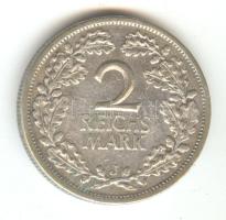 Német Birodalom / Weimari Köztársaság 1926J 2M Ag T:2- Germany / Weimar Republic 1926J 2 Reichsmark Ag C:VF