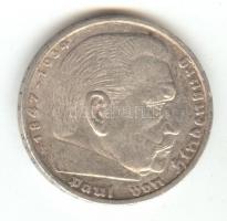 Német 3. Birodalom 1936E 5M Ag "Hindenburg" T:2-
German Third Reich 1936E 5 Marks Ag &quot...