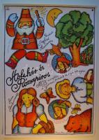 Hófehér és rózsapiros; nagyméretű filmplakát a 70-es évekből