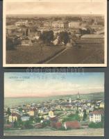 2 db régi városképes lap, Lőcse és Léva