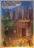 A férfiak pedig nem sírnak; nagyméretű filmplakát a 70-es évekből