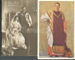 2 db régi, megíratlan motívumlap, Károly király és Zita királyné