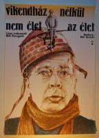 Vikendház nélkül nem élet az élet; nagyméretű filmplakát a 70-es évekből