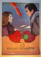 Egy elvált férfi ballépései; nagyméretű filmplakát a 70-es évekből