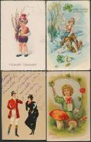 280 db érdekes régi motívumlap közte állatok, vadászat, repülés, sport, szignós művészlapok, lithok,...