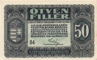 1920. 50f "04"-es sorozat (4x) T:I-,II+(hajtatlanok)