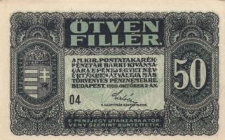 1920. 50f "04"-es sorozat (4x) T:I-,II+(hajtatlanok)