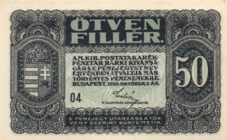 1920. 50f "04"-es sorozat (4x) T:I-,II+(hajtatlanok)