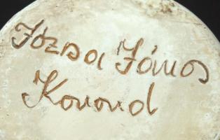 Korondi, kézzel festett kerámia váza Józsa János jelzéssel /
Handpainted ceramic vase from Korond 24...