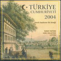 Törökország 2004. 1c,2c,5c,10c,20c,50c,1&#8364;,2&#8364; próbaveretek, szettben, díszkiadásb...