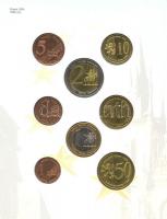 Csehország 2004. 1c,2c,5c,10c,20c,50c,1&amp;#8364;,2&amp;#8364; próbaveretek, szettben, díszkiadásban T:BU Czech Republic 2004. 1 Cent, 2 Cent, 5 Cent, 10 Cent, 20 Cent, 50 Cent, 1 Euro, 2 Euro commemorative Euro mint set in original folder C:BU