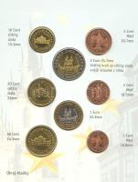 Csehország 2004. 1c,2c,5c,10c,20c,50c,1€,2€ próbaveretek, szettben, díszkiadásba...