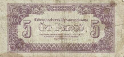 1944. 1P, 2P, 5P, 10P, 20P, 50P, 100P, 1000P " A Vöröshadsereg Parancsnoksága" teljes sor!...