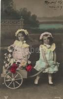 Little girls with flowers (EK)