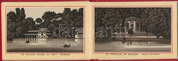 Versailles - 12 darabos, keményborítós régi litho leporello