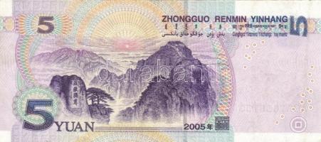 Kína/Central Bank 1940. 20c T:III + Kína 1953-2005. 5db klf bankjegy T:I,II
china/Central Bank 1940....