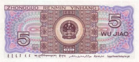 Kína/Central Bank 1940. 20c T:III + Kína 1953-2005. 5db klf bankjegy T:I,II
china/Central Bank 1940....