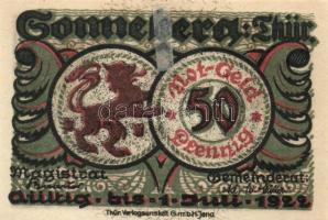 Német Birodalom/Weimari Köztársaság/Sonneberg 1921. 50Pf (5x) mind klf T:I
Germany-Weimar Republic/S...