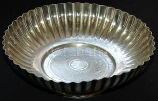 Ezüstözött, talpas tál Hacker jelzéssel d: 23cm