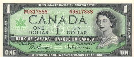 Kanada 1967. 1$ + 1971. 10$ T:I-,II Canada 1967. 1 Dollar + 1971. 10 Dollars C:AU,XF