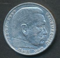 Német 3. Birodalom 1936A 5M Ag "Hindenburg" T:2-
German Third Reich 1936A 5 Marks Ag &quot...