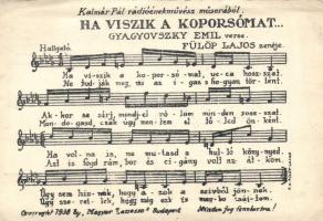 Ha viszik a koporsómat, sheet music (fa)