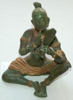 cca 1920 Szépítkező szexistennő szobra Nyugat-Indiából /
Statue of sex godess from West India 12cm