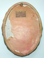 Barabás Miklós 1841-es önarcképének ceruza másolata G.F. által, dekoratív keretben 25x12cm