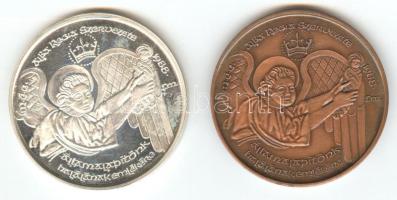 Fritz Mihály/Szabó Gábor 1988. "MÉE Alba Regia Szervezete-Szent István halálának emlékére" Ag 35,34g és Br emlékérem pár (d=42,5mm) T:PP,BU