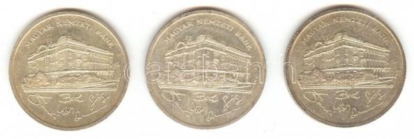 1992. 200Ft Ag "MNB" (3x) T:2