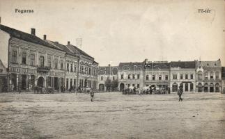 Fogaras main square with the shop of Henrik Schul